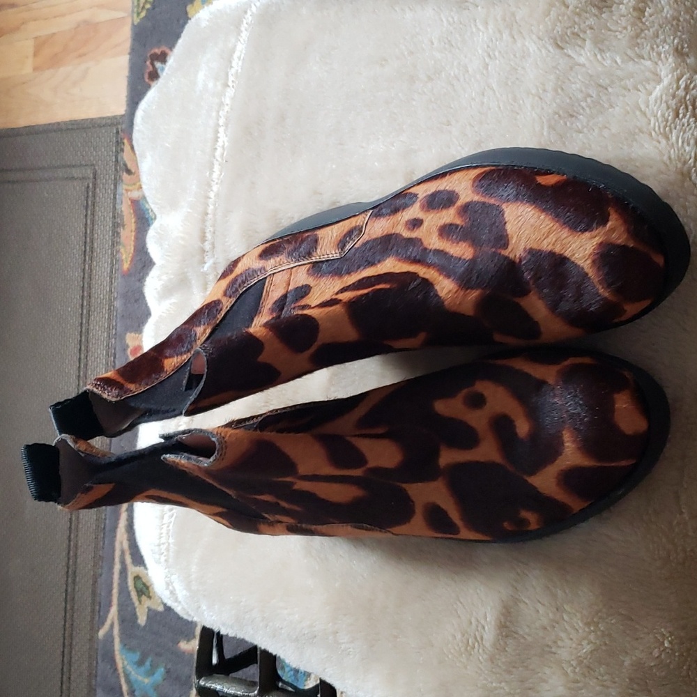 Louise et Cie animal print leather boots 9M